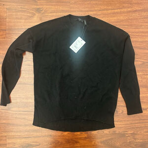 Women's Theory Black Cashmere Crew Neck Sweater M